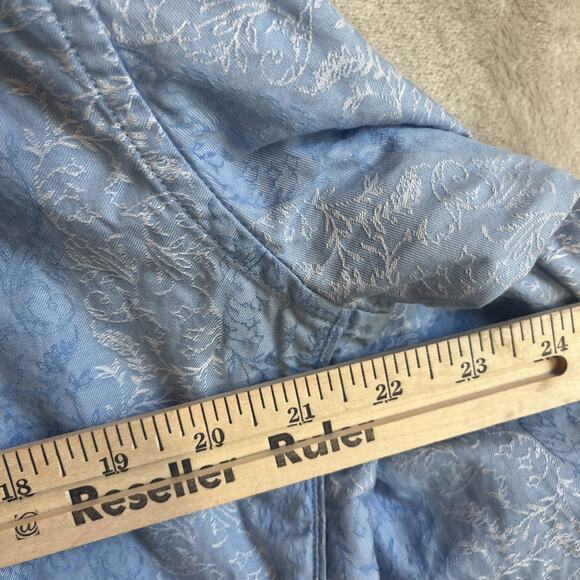 Robert Graham Shirt Mens Size M Light Blue Floral Flip Cuff Button Down - Picture 7 of 8